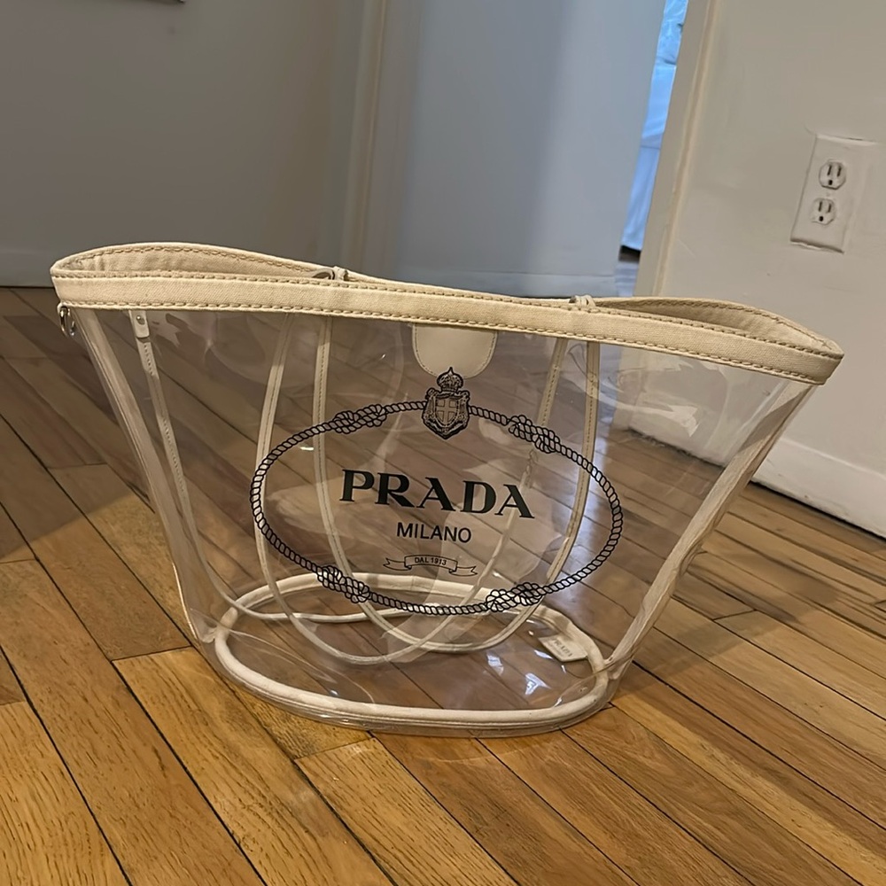 Prada PVC Beach Tote Bag